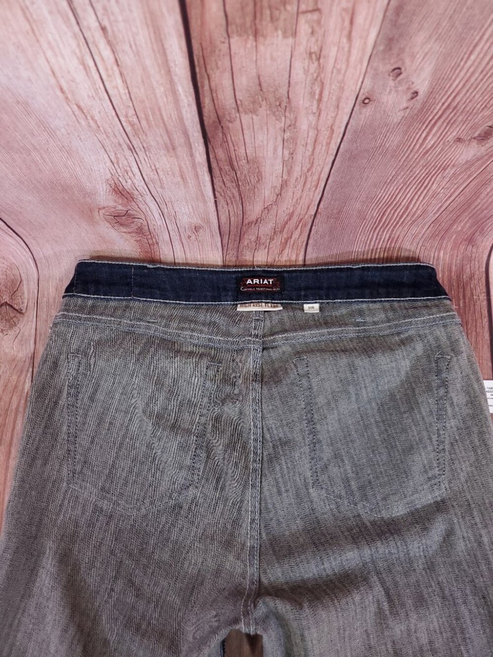 Ariat Chimayo Collection High Rise Flare Jeans Womens 31R Extreme Bell Bottom - Picture 9 of 16